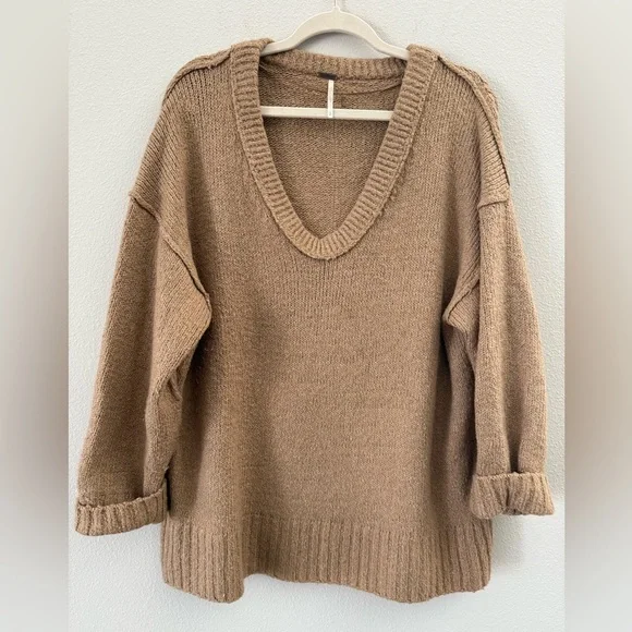 Free People Brookside Tunic Scoop Neck Sweater Small - Picture 3 of 9